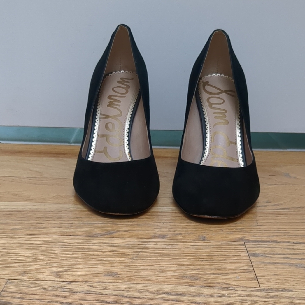 Sam Edelman Black Suede Heels - Picture 2 of 8